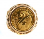 CHINESE GOLD PANDA COIN RING24
