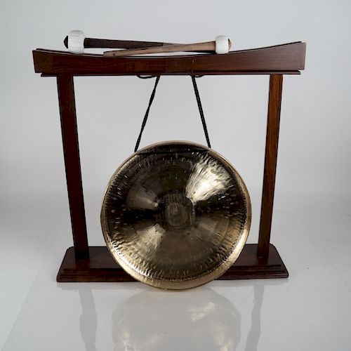 CHINESE GONG ON A STANDChinese gong