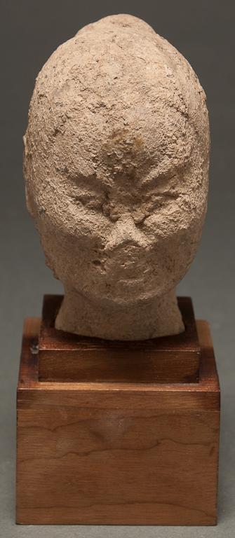Chinese gray earthenware head of