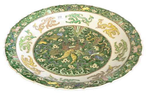 CHINESE GREEN AND YELLOW WUCAI