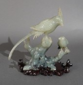 CHINESE GREEN CARVED HARDSTONE