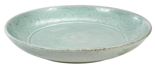 CHINESE GREEN CELADON DEEP DISH,