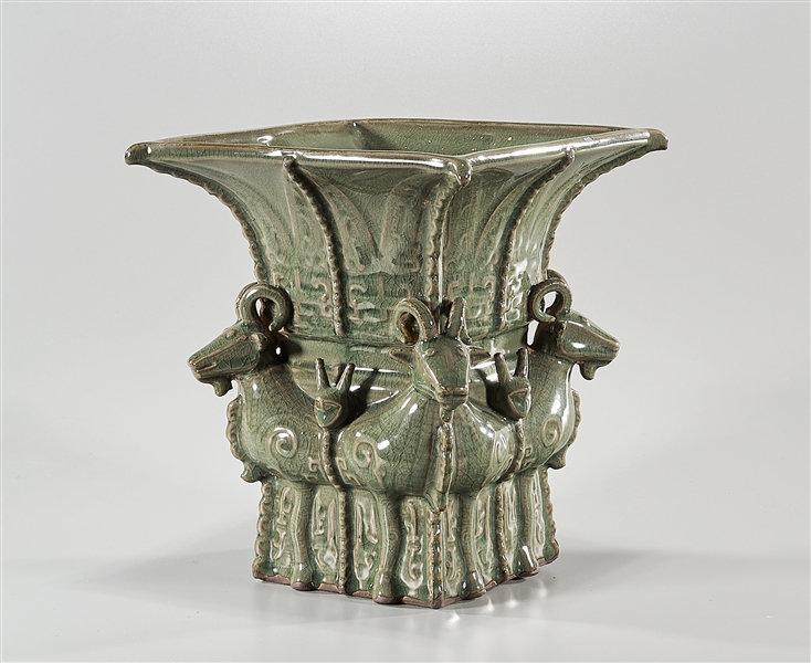 Chinese green crackle glazed
