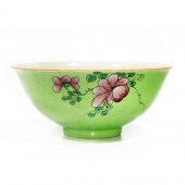 CHINESE GREEN ENAMELED SGRAFFI