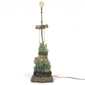CHINESE GREEN FLUORITE VASE MO