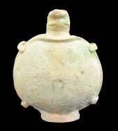 CHINESE GREEN GLAZE TURTLE SHA