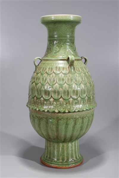 Chinese green glazed ceramic vase