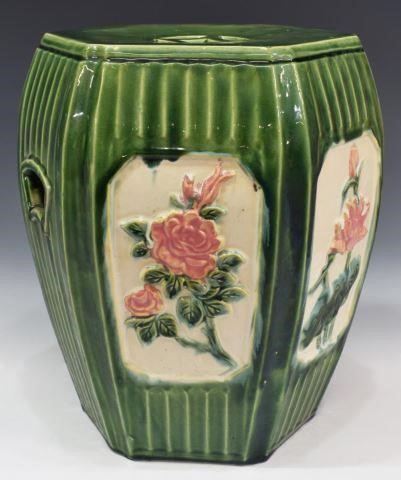 CHINESE GREEN GLAZED GARDEN