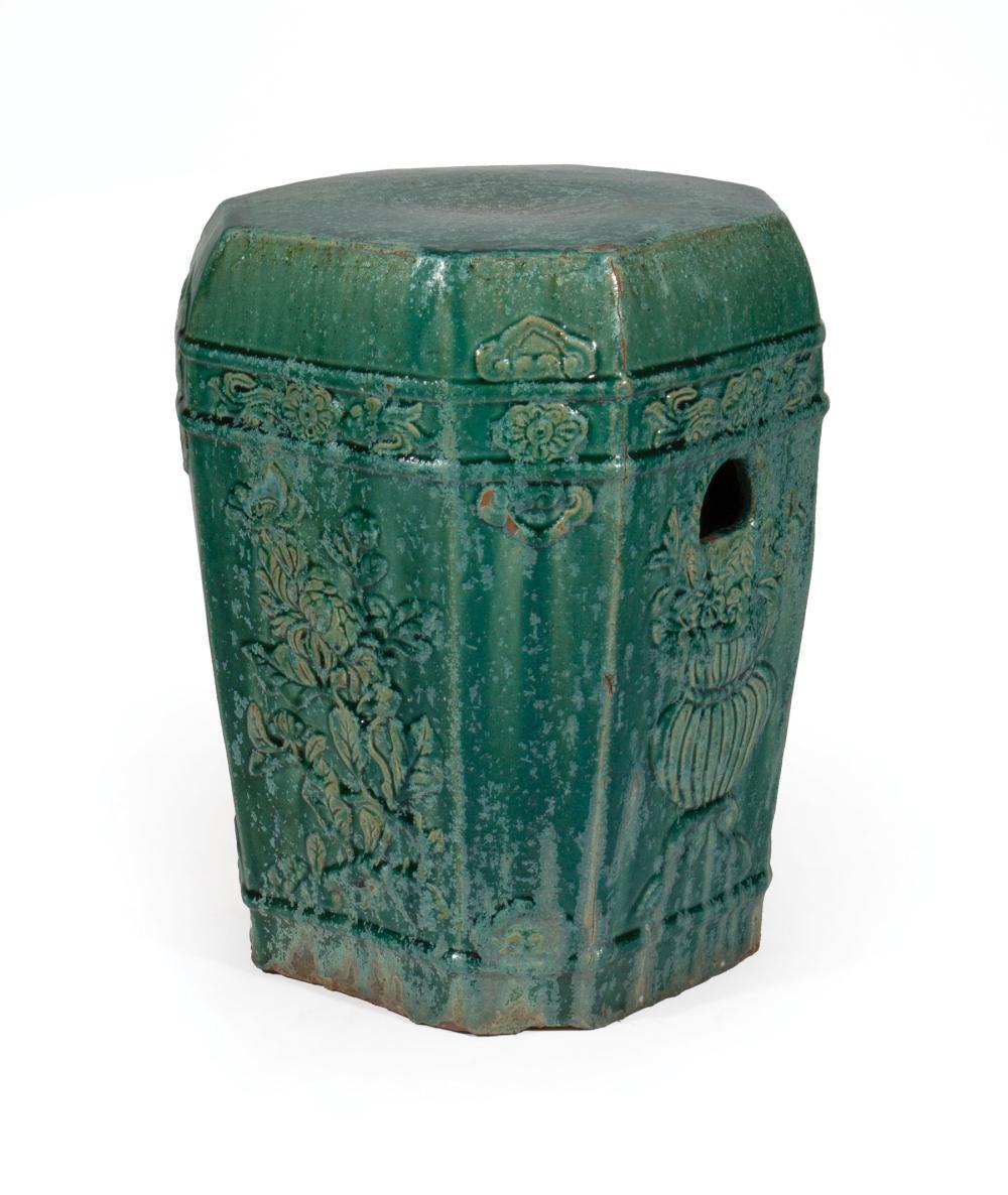 CHINESE GREEN GLAZED POTTERY GARDEN