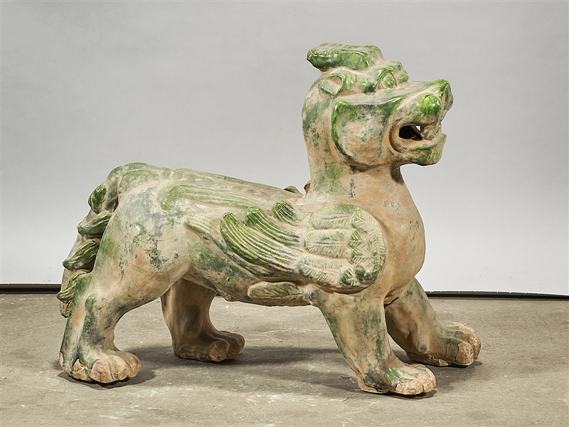 Chinese green glazed pottery qilin