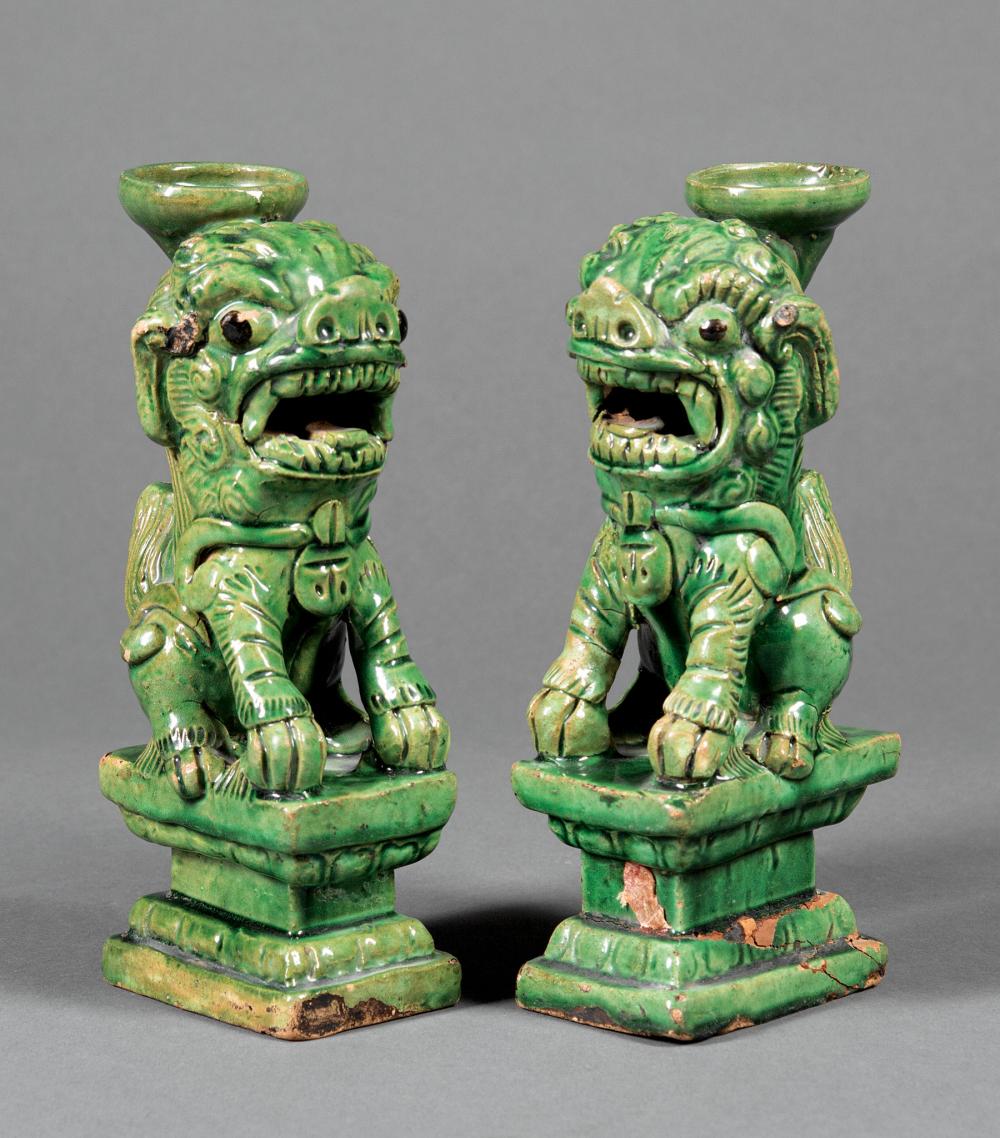 CHINESE GREEN GLAZED STONEWARE