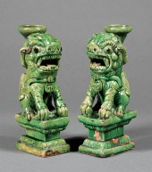 CHINESE GREEN GLAZED STONEWARE