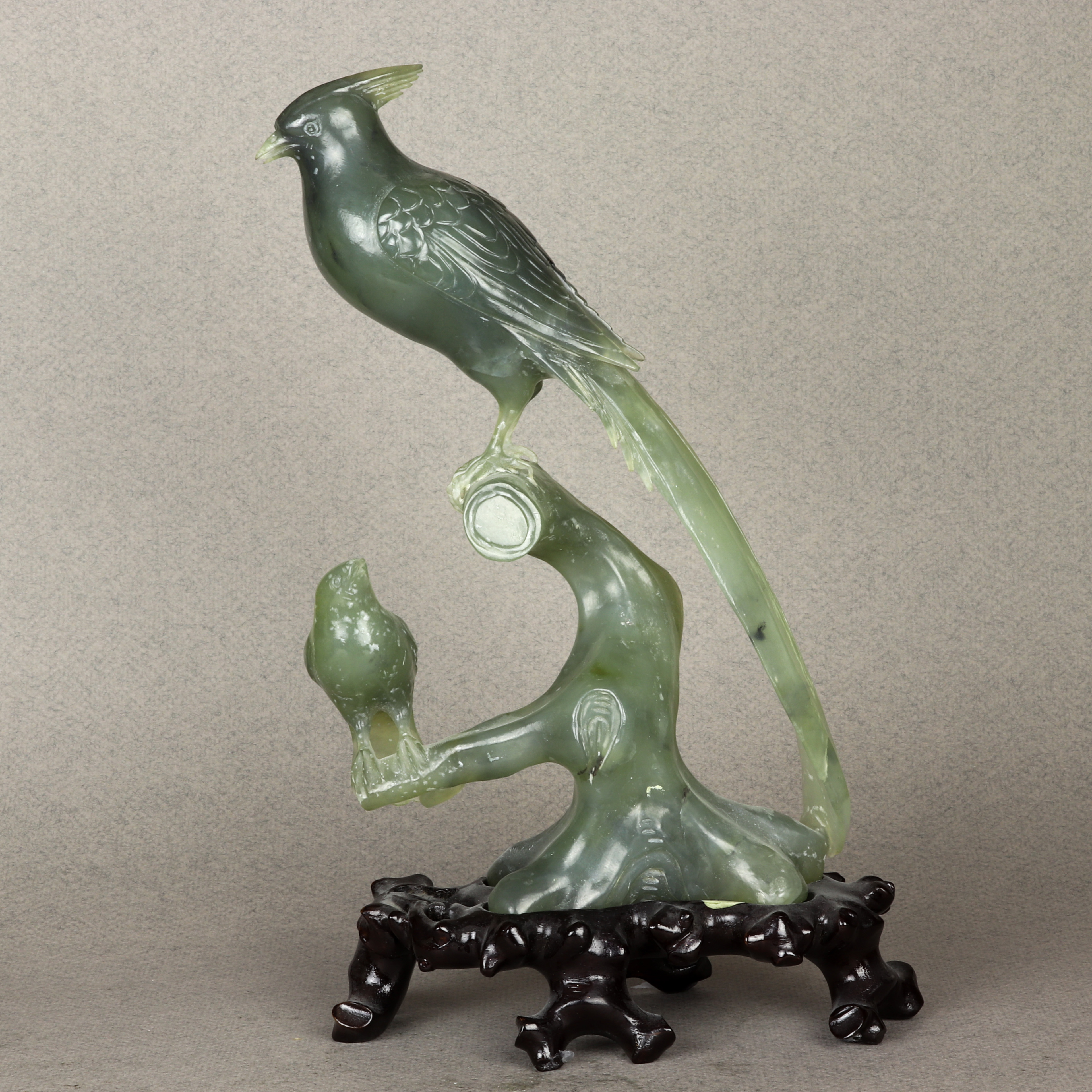 CHINESE GREEN HARDSTONE CARVING