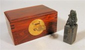 Chinese green jade seal    spu