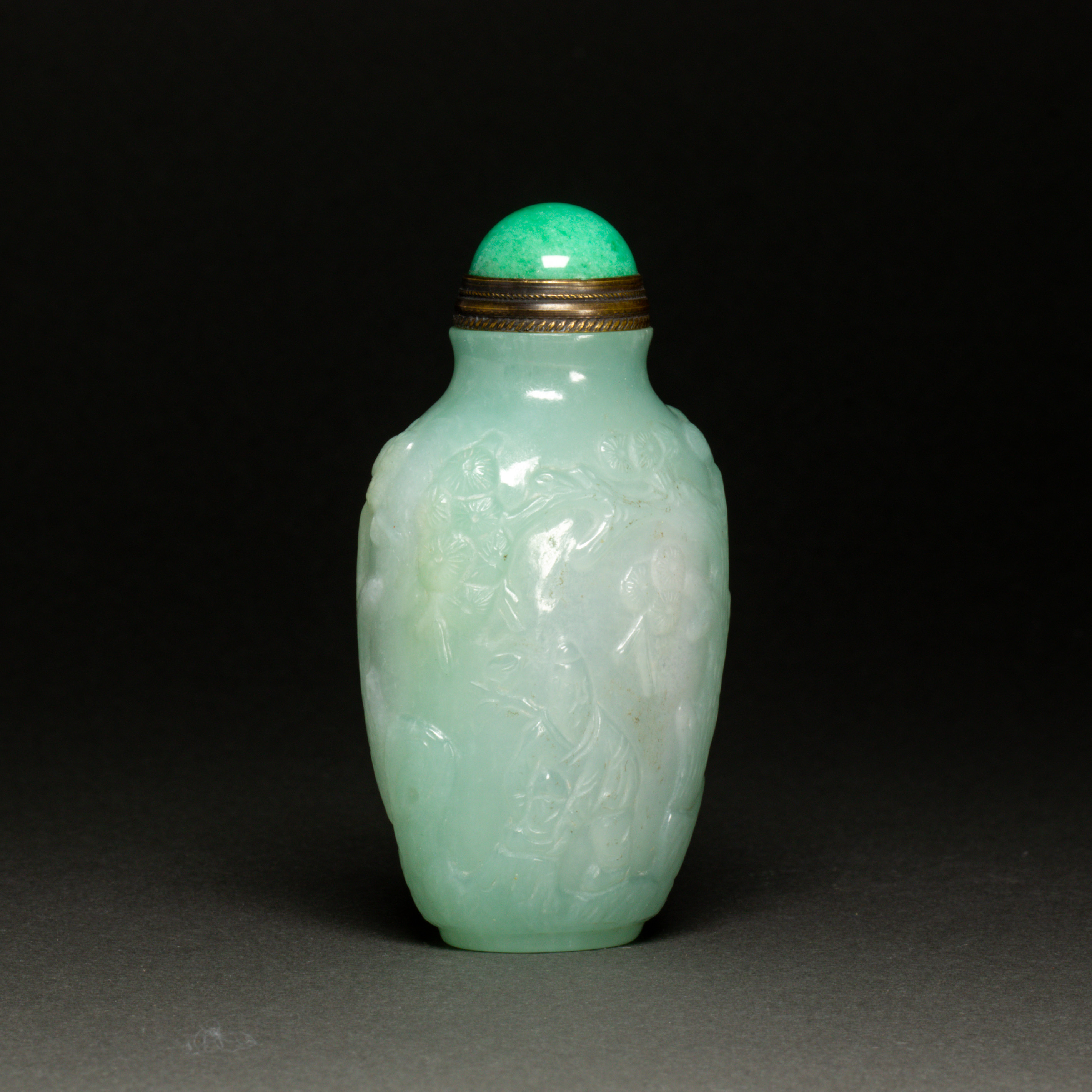 CHINESE GREEN JADEITE SNUFF