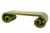 CHINESE GREEN LACQUERED LOW TA