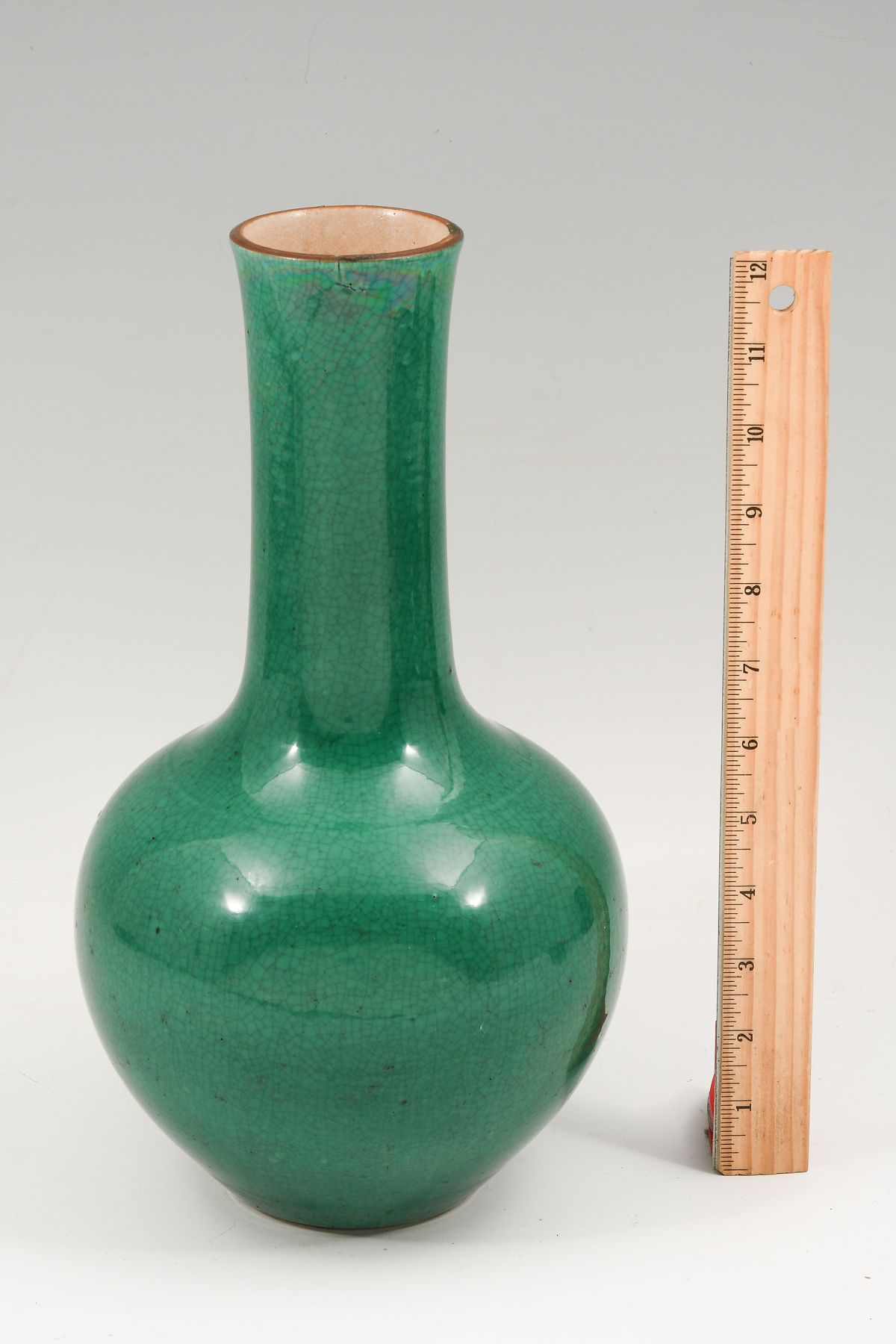CHINESE GREEN MONOCHROME BOTTLE