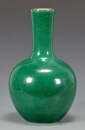 CHINESE GREEN MONOCHROME BOTTL
