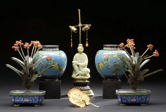 Chinese Green Serpentine Figure