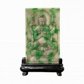 CHINESE GREEN & WHITE JADEITE