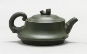 CHINESE GREEN YIXING POTTERY T