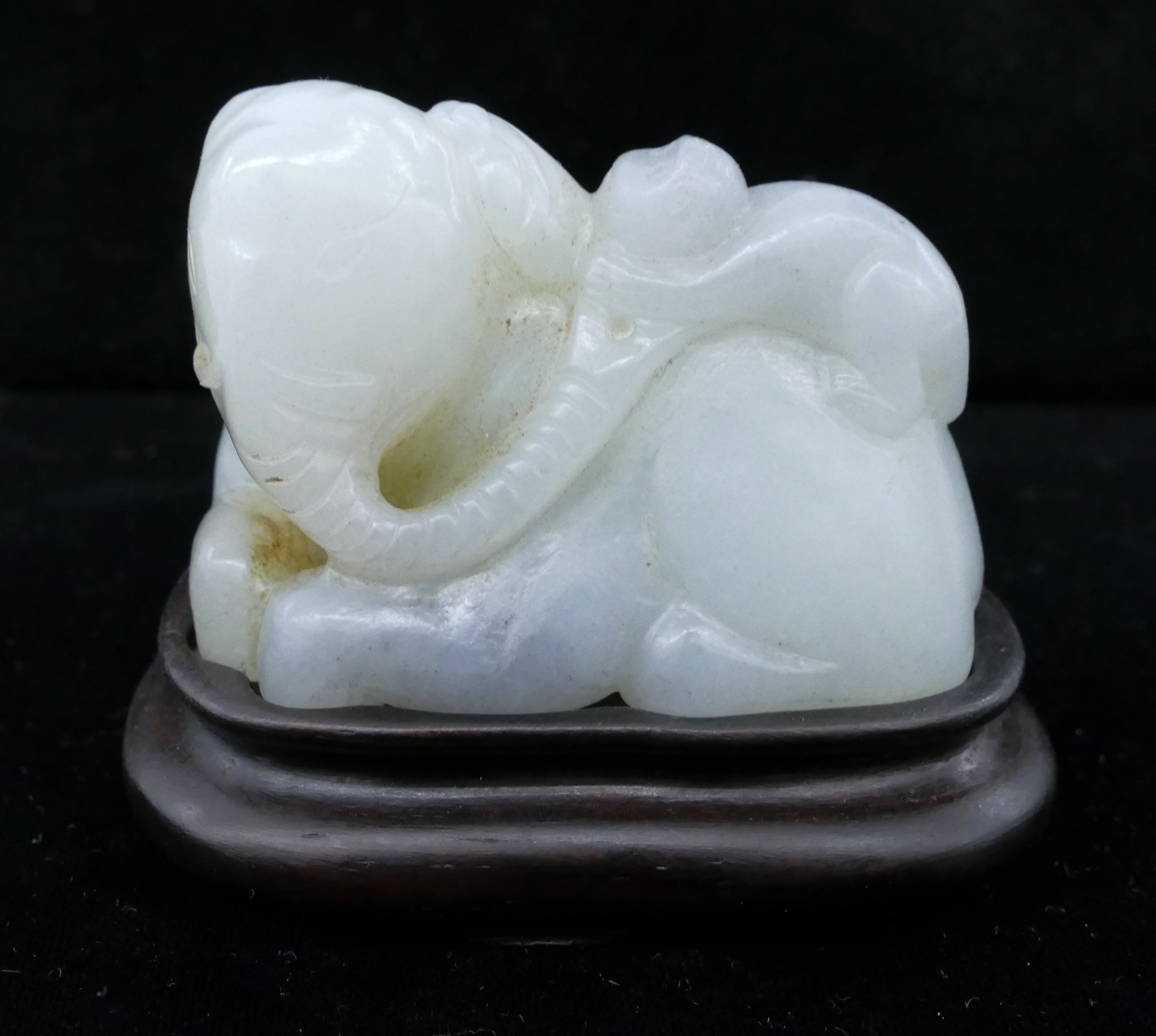 Chinese Grey Jade Elephant and