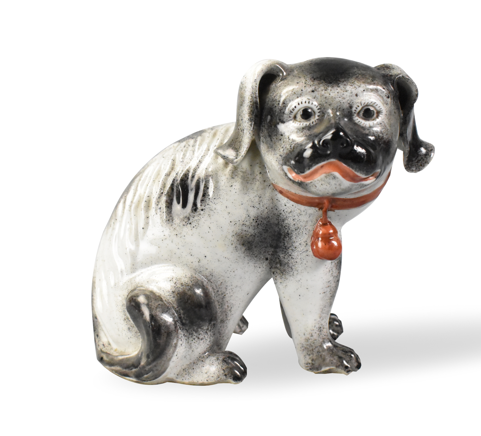 CHINESE GRISAILLE DOG FIGURE ON