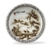 CHINESE GRISAILLE GLAZED WASHE