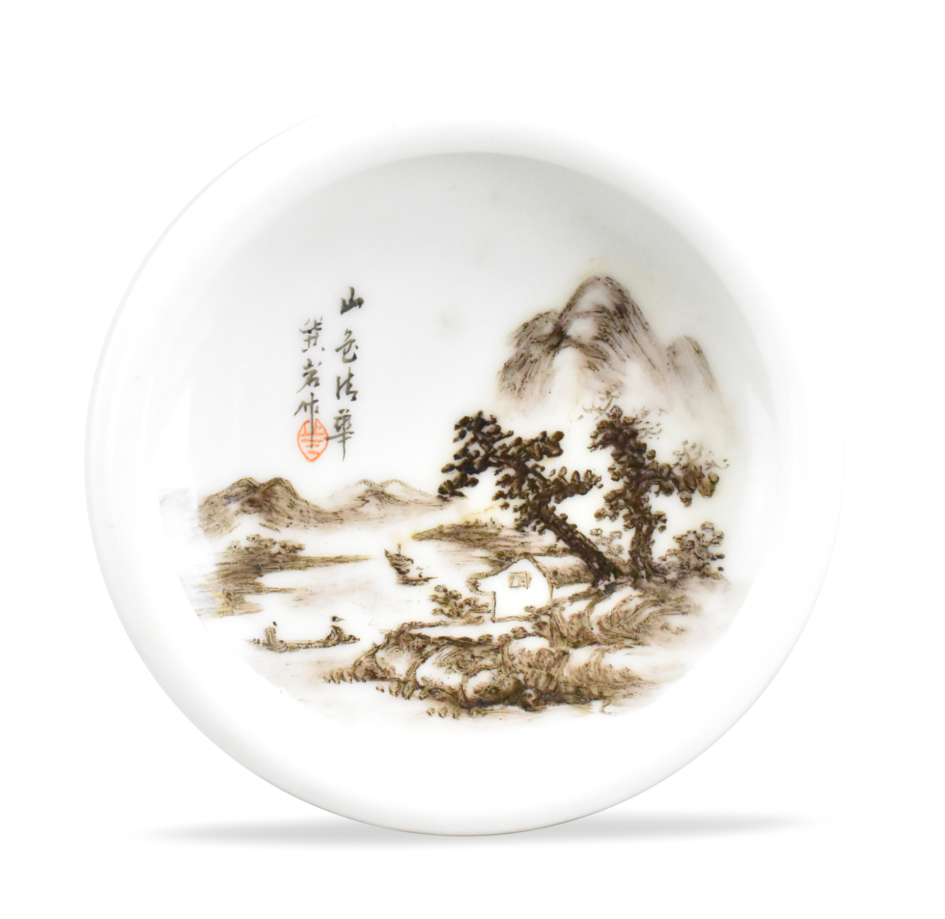 CHINESE GRISAILLE GLAZED WASHER,ROC