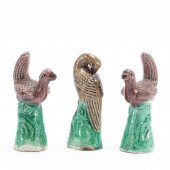 CHINESE, GROUP OF 3 GREEN & AU