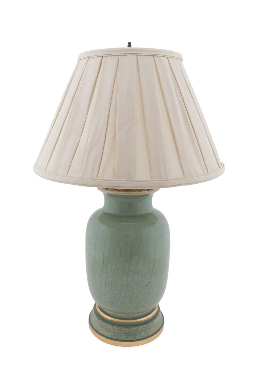 CHINESE GU WARE VASE TABLE LAMP