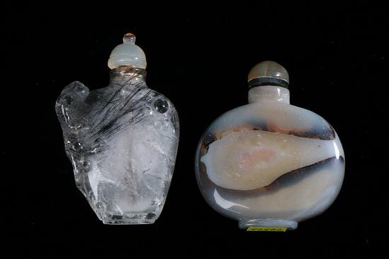 CHINESE HAIR CRYSTAL SNUFF BOTTLE