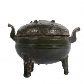 CHINESE HAN DYNASTY GREEN GLAZ