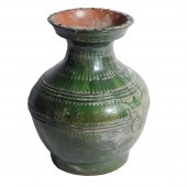 CHINESE HAN DYNASTY GREEN GLAZ