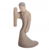 CHINESE HAN DYNASTY PAINTED EA