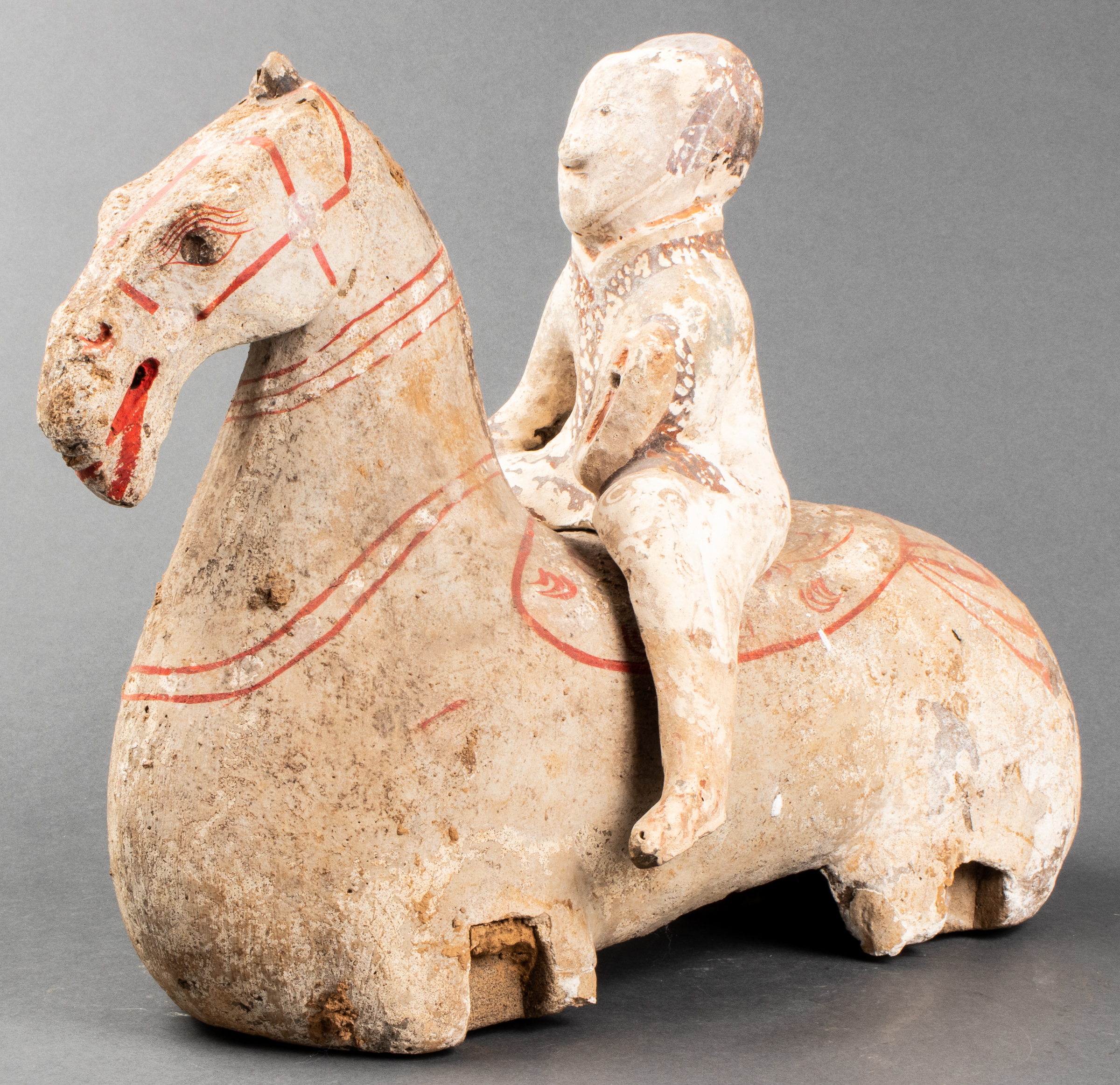 CHINESE HAN DYNASTY POLYCHROME