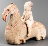 CHINESE HAN DYNASTY POLYCHROME