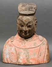 CHINESE HAN DYNASTY POLYCHROME