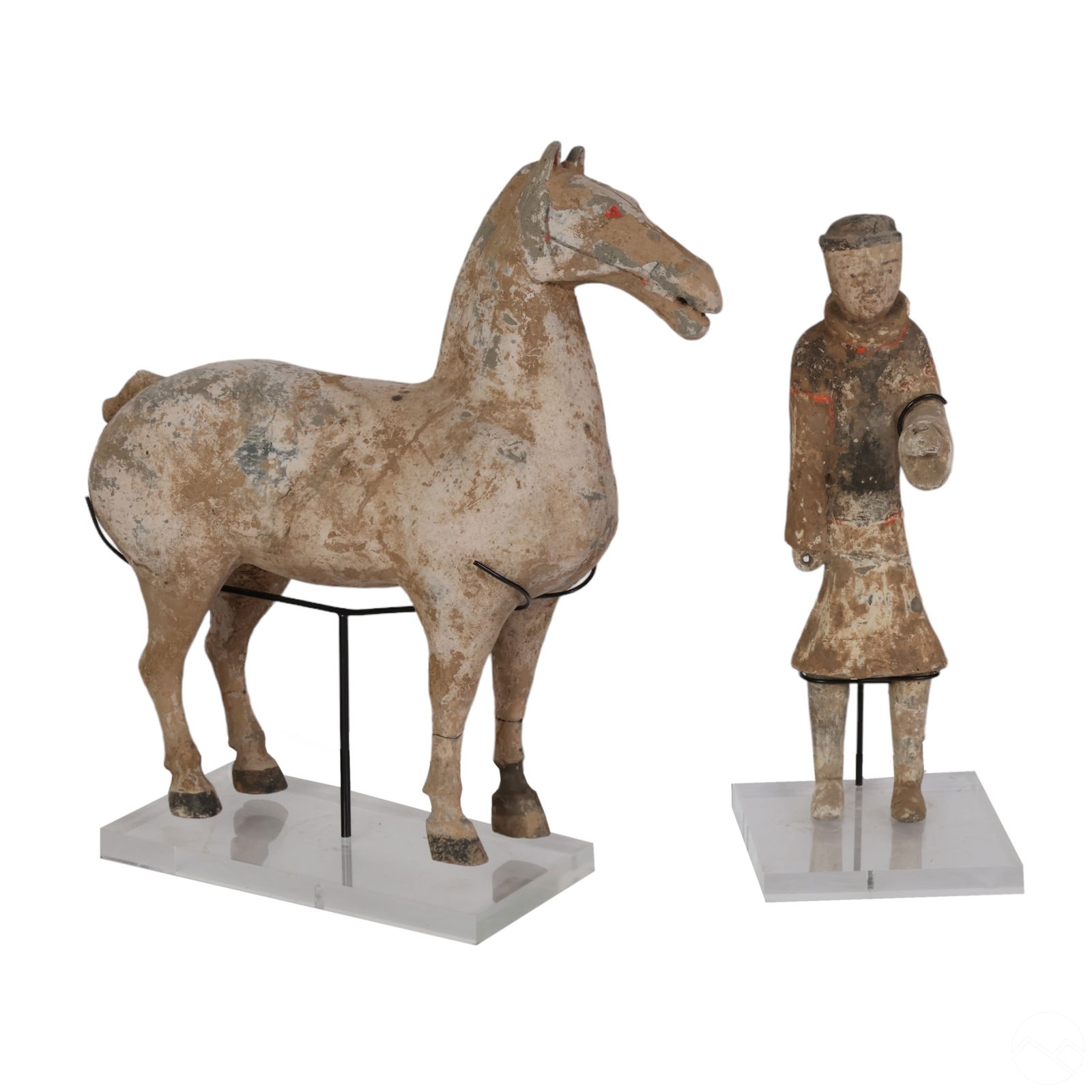CHINESE HAN DYNASTY POTTERY HORSE &