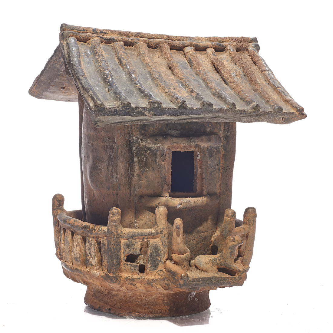 CHINESE HAN DYNASTY TOMB MODEL OF A