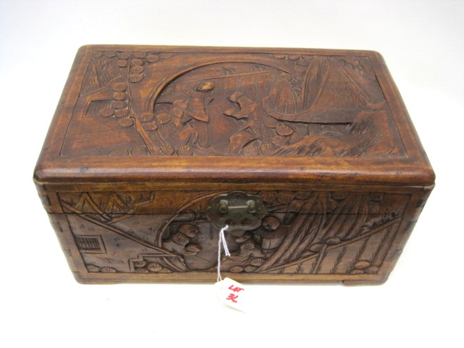 CHINESE HAND CARVED CAMPHOR WOOD