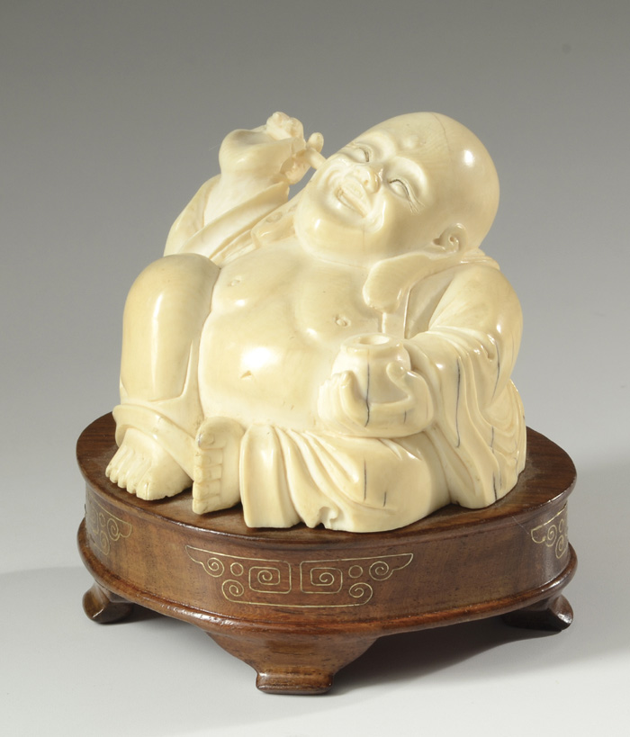 CHINESE HAND CARVED IVORY BUDDHA