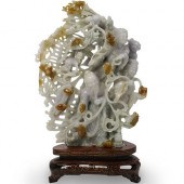 CHINESE HAND CARVED JADEITE FI