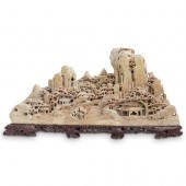 CHINESE HAND CARVED STONE LAND