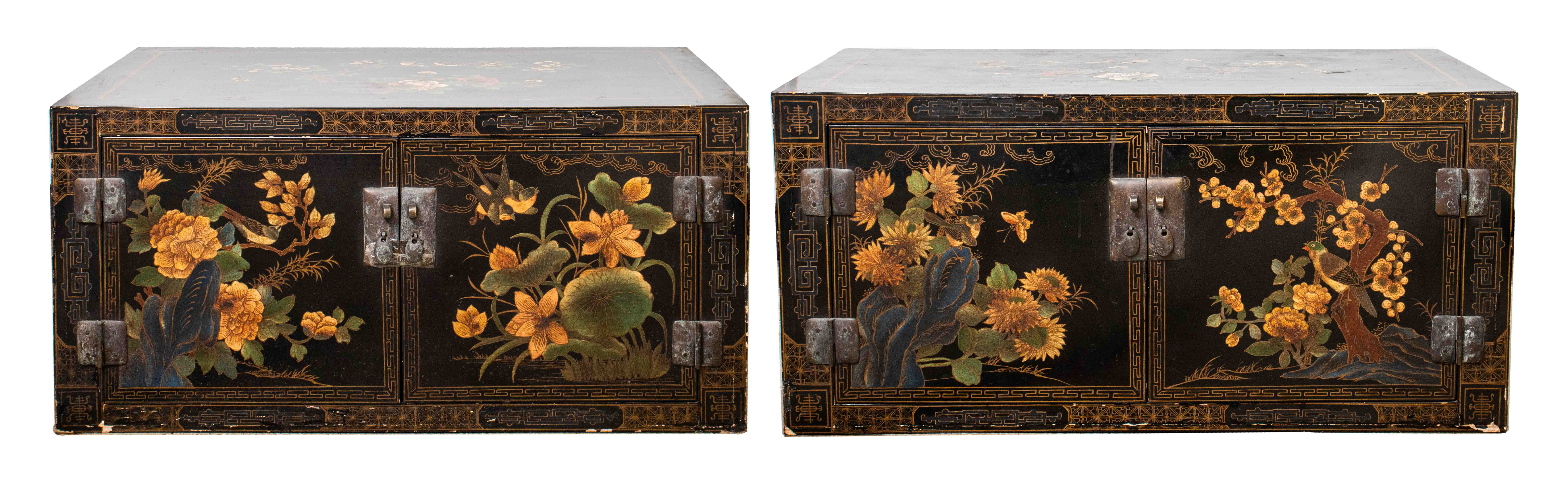 CHINESE HAND PAINTED BLACK