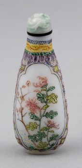 CHINESE HAND-PAINTED MILK GLAS