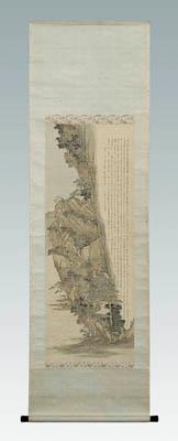 Chinese hanging scroll, ink and