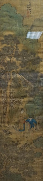 CHINESE HANGING SCROLL OF TRAV