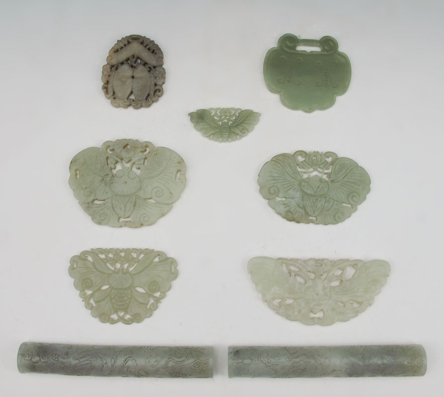 CHINESE HARD STONE PLAQUES AND