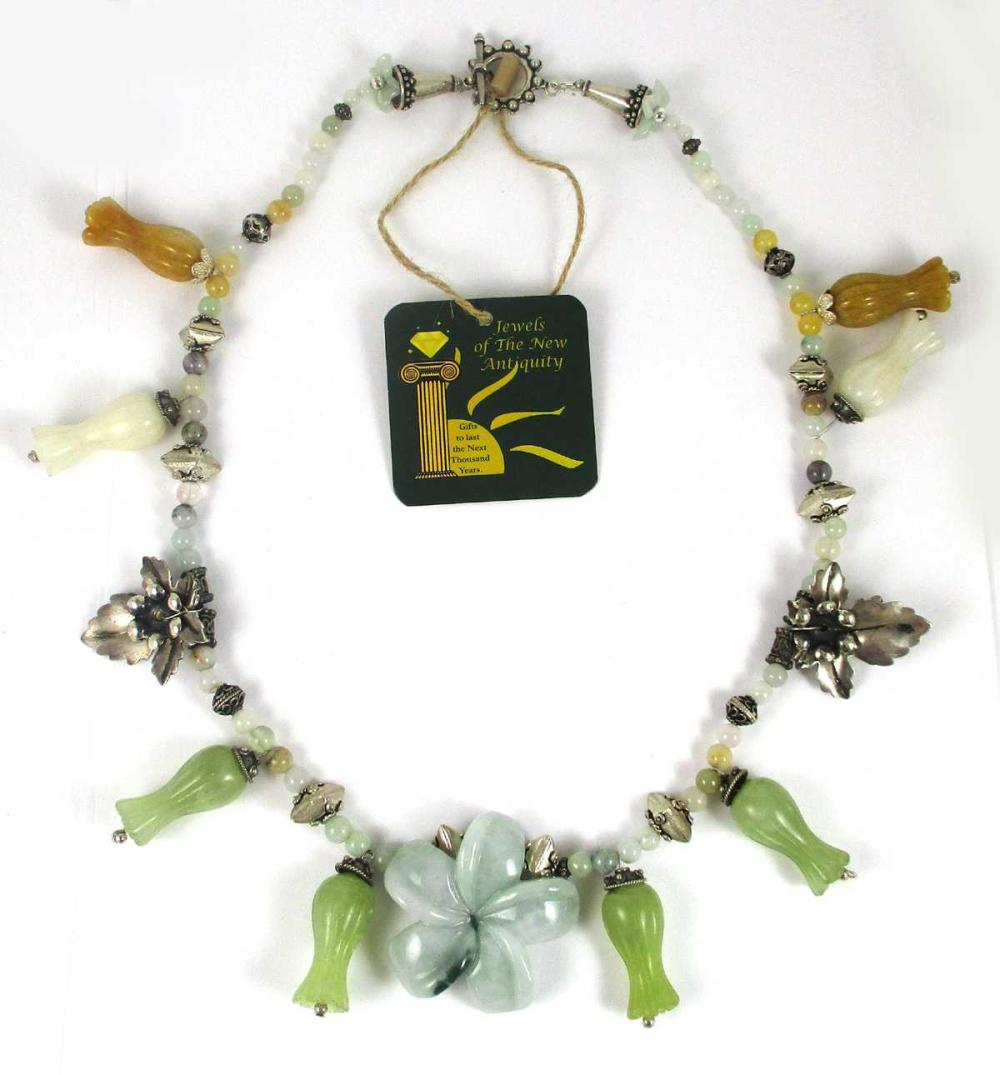 CHINESE HARDSTONE AND SILVER SQUASH